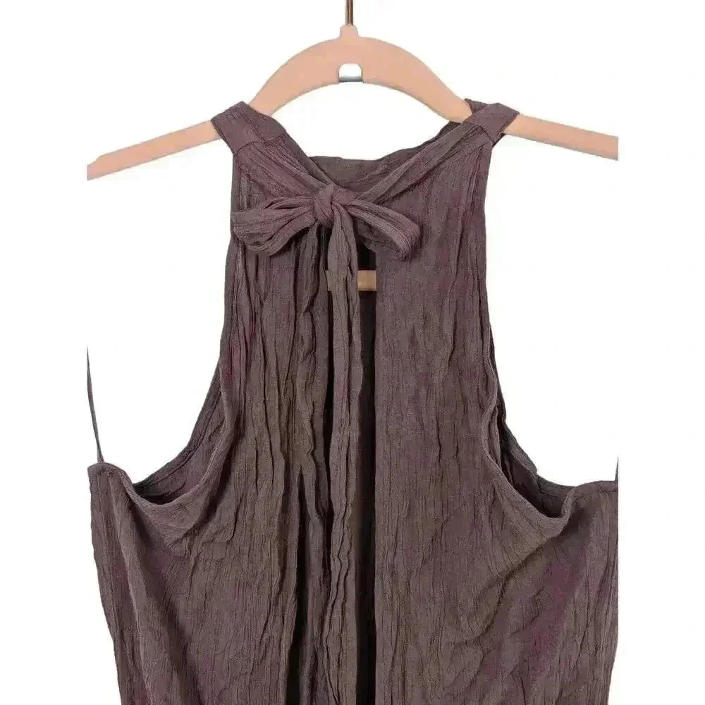 O'NEILL Womens Dark Mauve Sleeveless Jumpsuit Romper Ties in the Back Size M - Picture 7 of 11